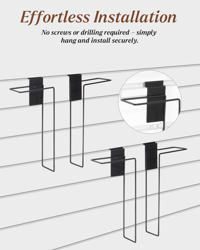 Alffun 4 Pair Adjustable Literature Display for Slatwall, Metal Wire Magazine Brochure Holder, Slatwall Shelf Accessories for Exhibitions, Trade Shows, Retail Stores, Home & Offices - Image 5